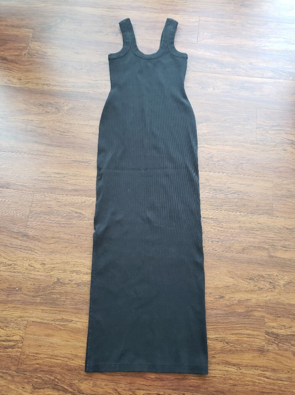 Alexander Wang T Black Ribbed Stretch Knit Maxi Dress Size S Designer Streetwear - Picture 9 of 9